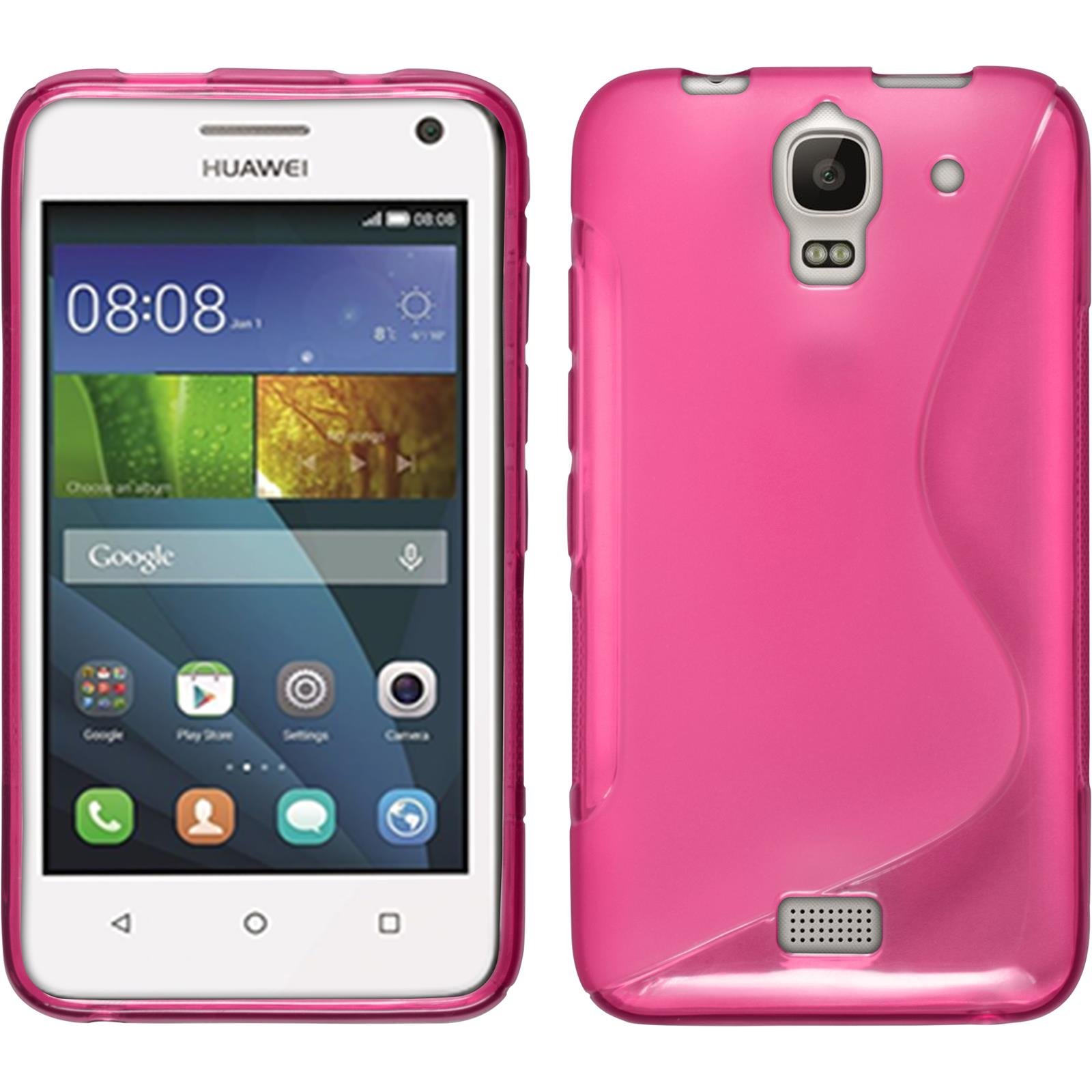 Silicone Case for Huawei Y360 - S-Style hot pink - Cover PhoneNatic Case