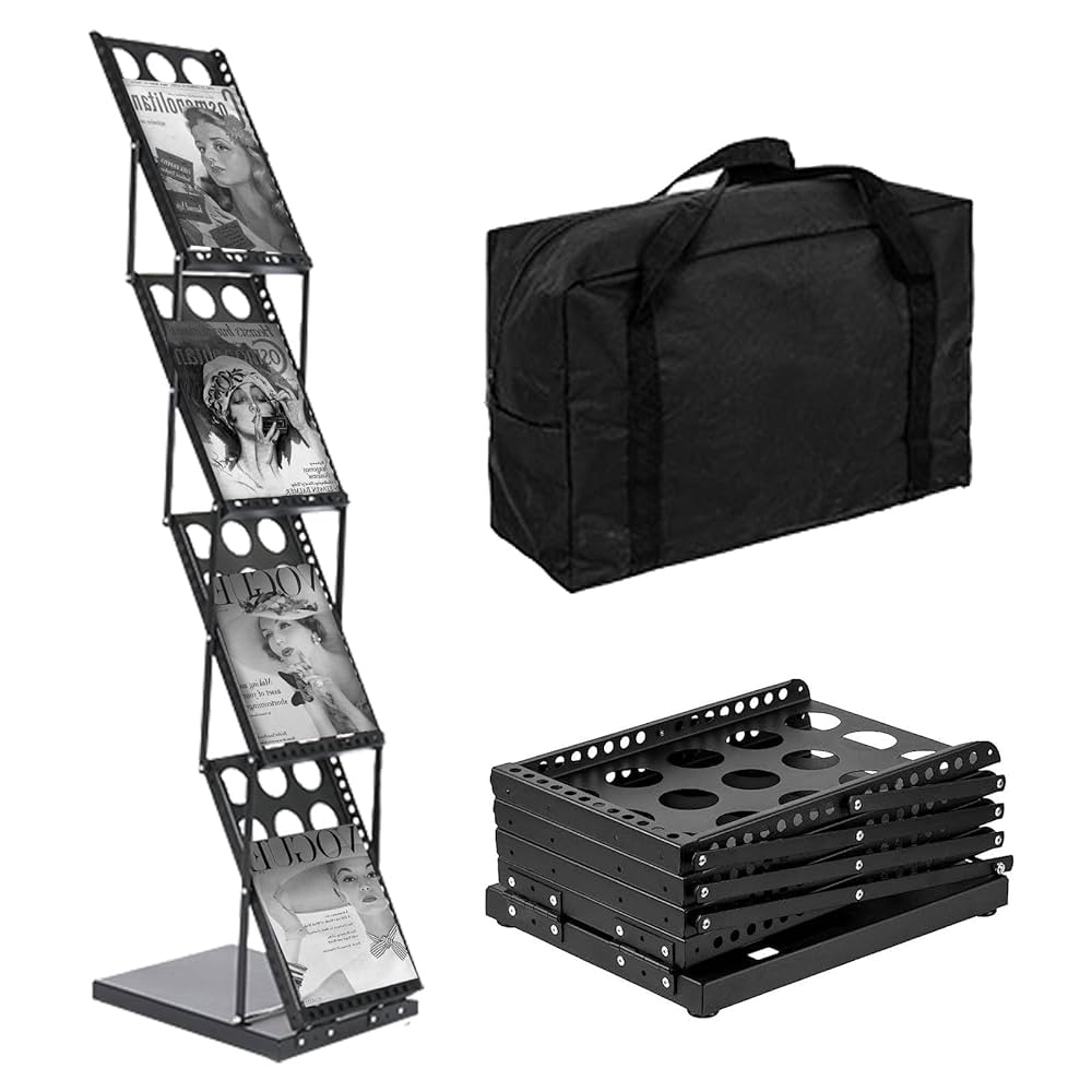 アイアンウッドマガジンスタンド ４段折りたたみ式 アイアンウッドマガジンスタンド 4段折りたたみ式