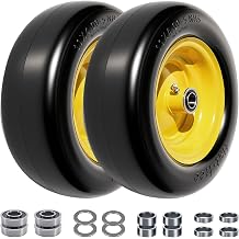 2Pcs 11x4.00-5 Lawn Mower Tires Flat Free for Zero Turn Front Mower