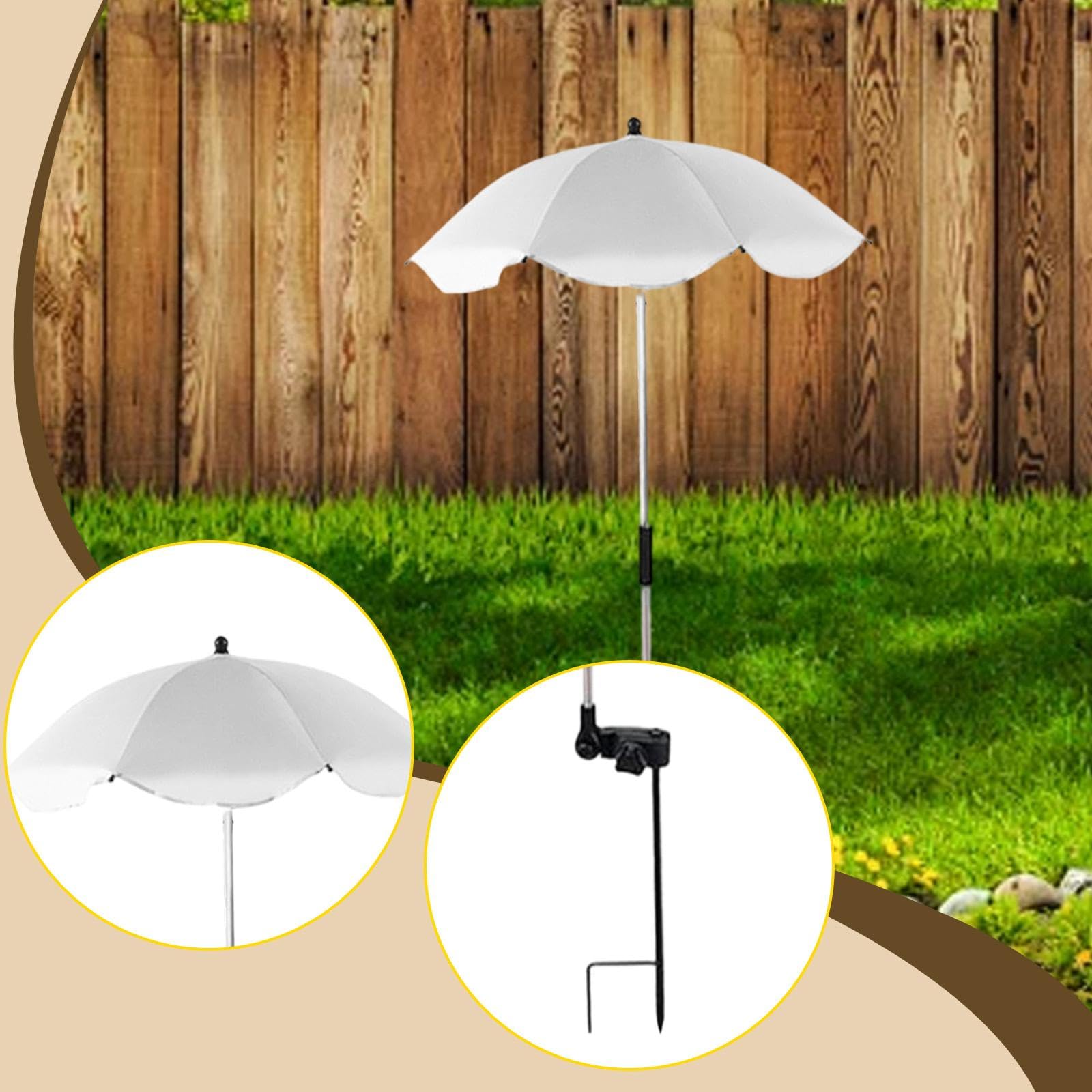 #N/A/a para Plantas con Base Estable Cobertura de Sombra Eficiente Ensamblaje Rápido Material Resistente Adecuado para Cuidado de Plantas en Macetas, Beige Blanco