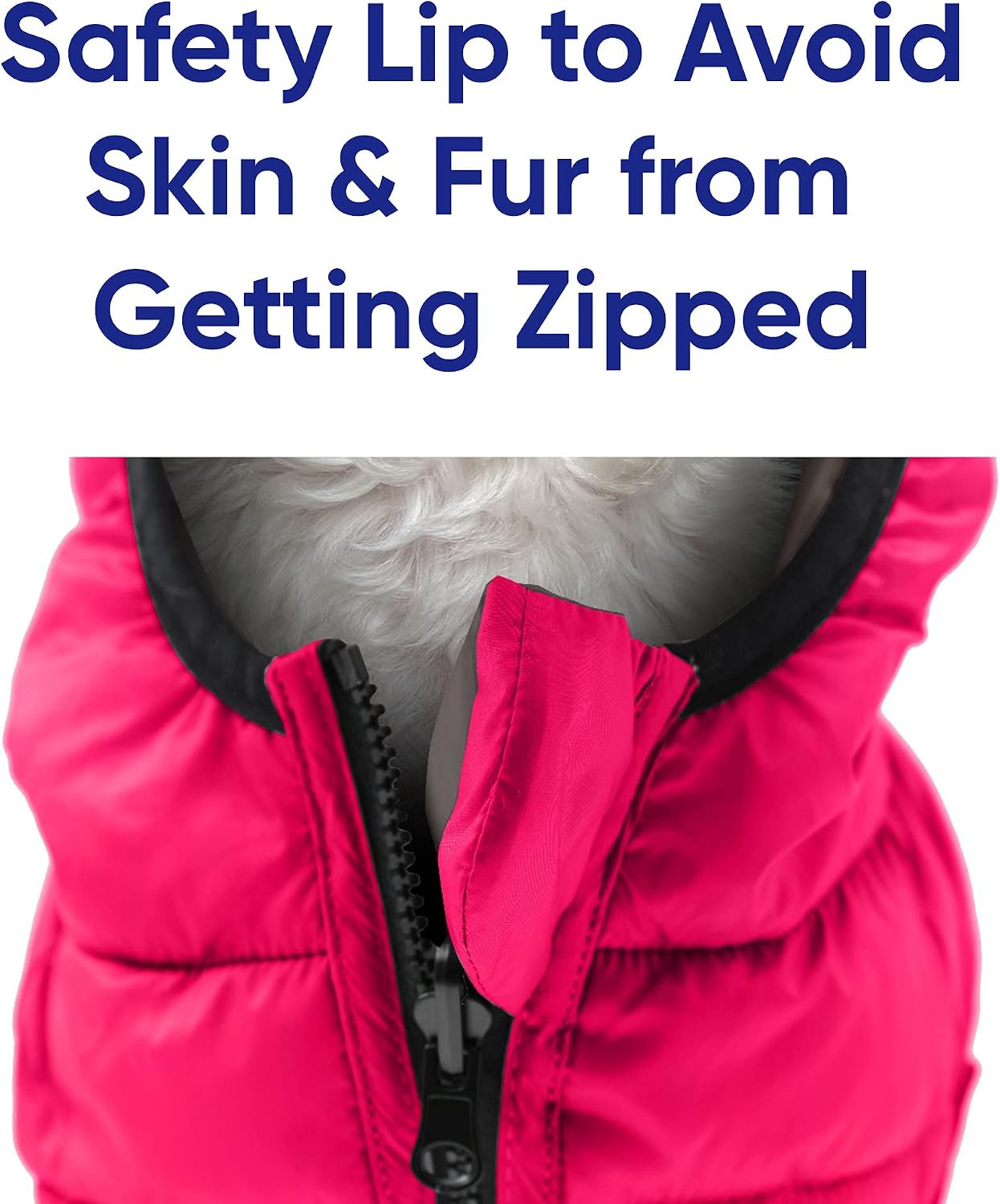 Pawtitas Reversible Dog Coat Windproof A Cold Weather Dog Puffer Vest - Pink/Grey Zip Up Dog Jackect For Small Dogs - Image 4