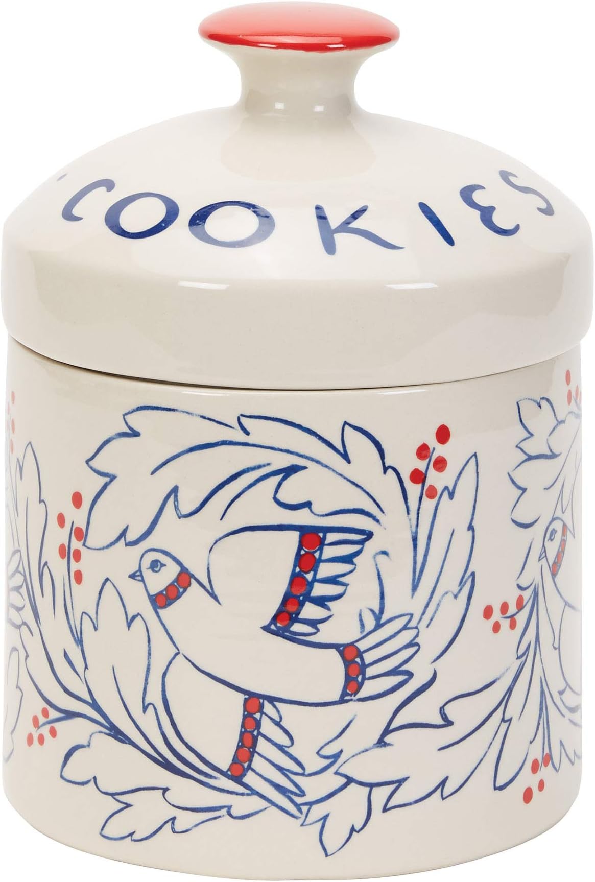 C.R. Gibson Peace Dove White Ceramic Cookie Jar by Molly Hatch, 20'' C x 5'' H