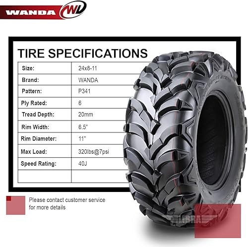 Vista 42 de Wanda - Juego de 2 neumáticos P341 para ATV/UTV