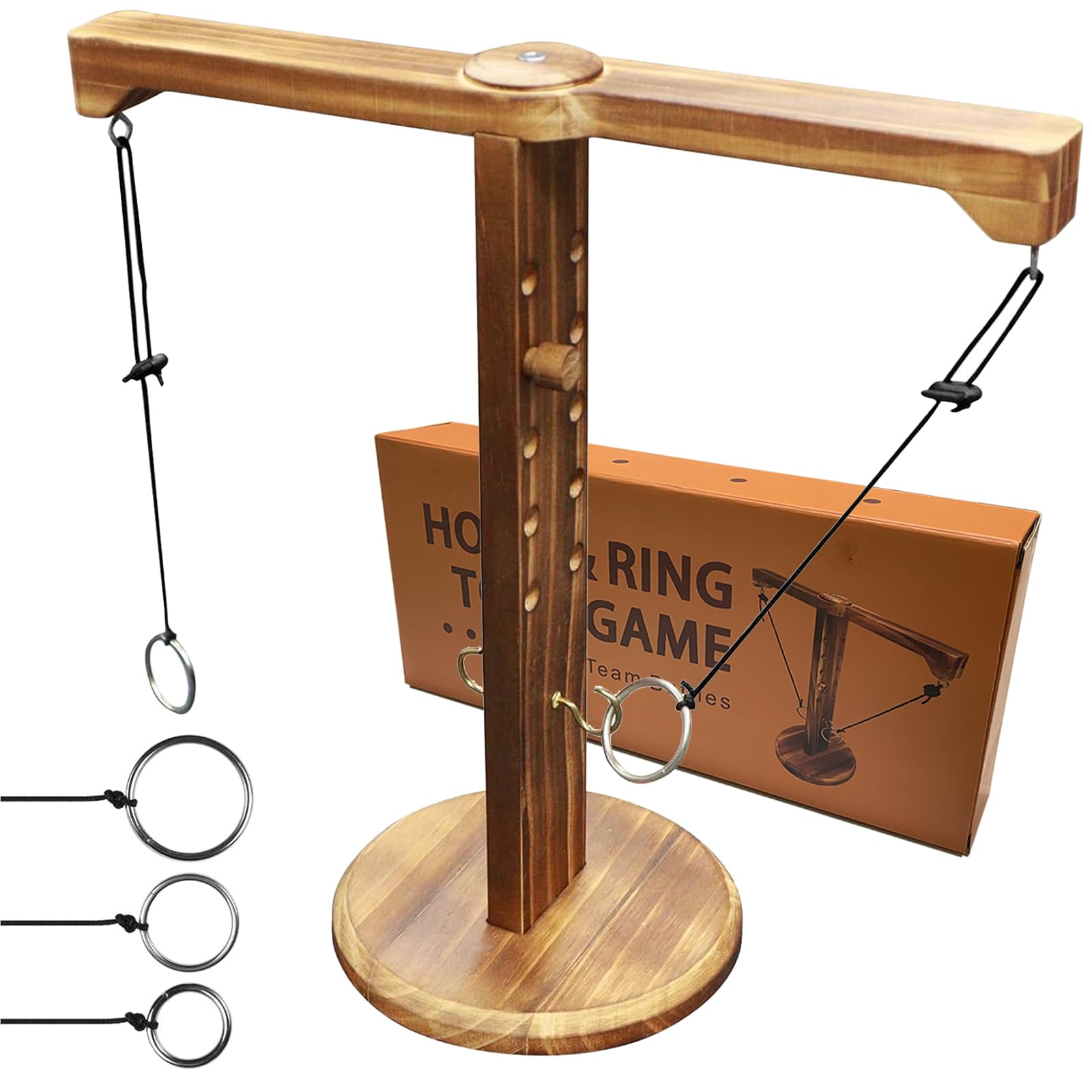 Ring Toss Game for Adults, Hook and Ring Game for Bars and Home Party, Indoor Game Outdoor Games, Tabletop Hook Games, Throwing Games, Backyard Game, Patio Decor