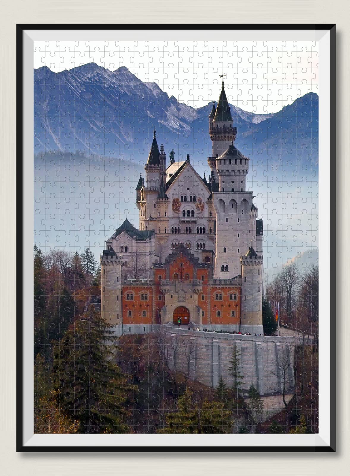 Drewniane puzzle z 4000 częściami zamka łabędzia puzzle