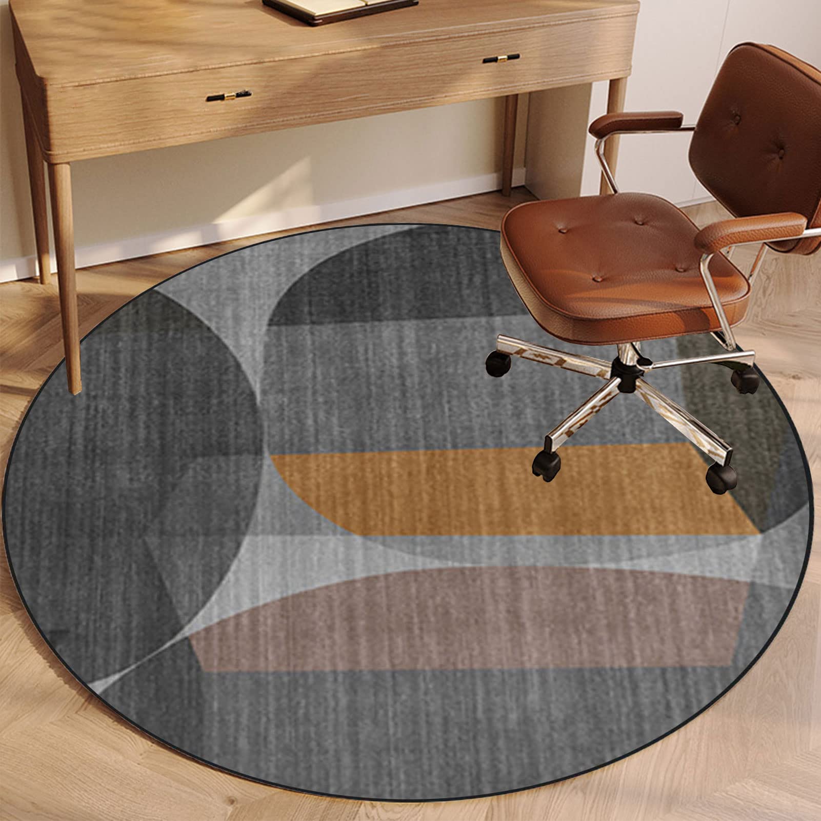 EYZO Chair Mat - Office Chair Mat For Carpet And Hardwood Floor Gaming Chair Mat Round 160 cm Carpet Protector Chair Mat Desk Chair Mat For Office Chair Floor Mat Anti Slip Home Office Gaming Room