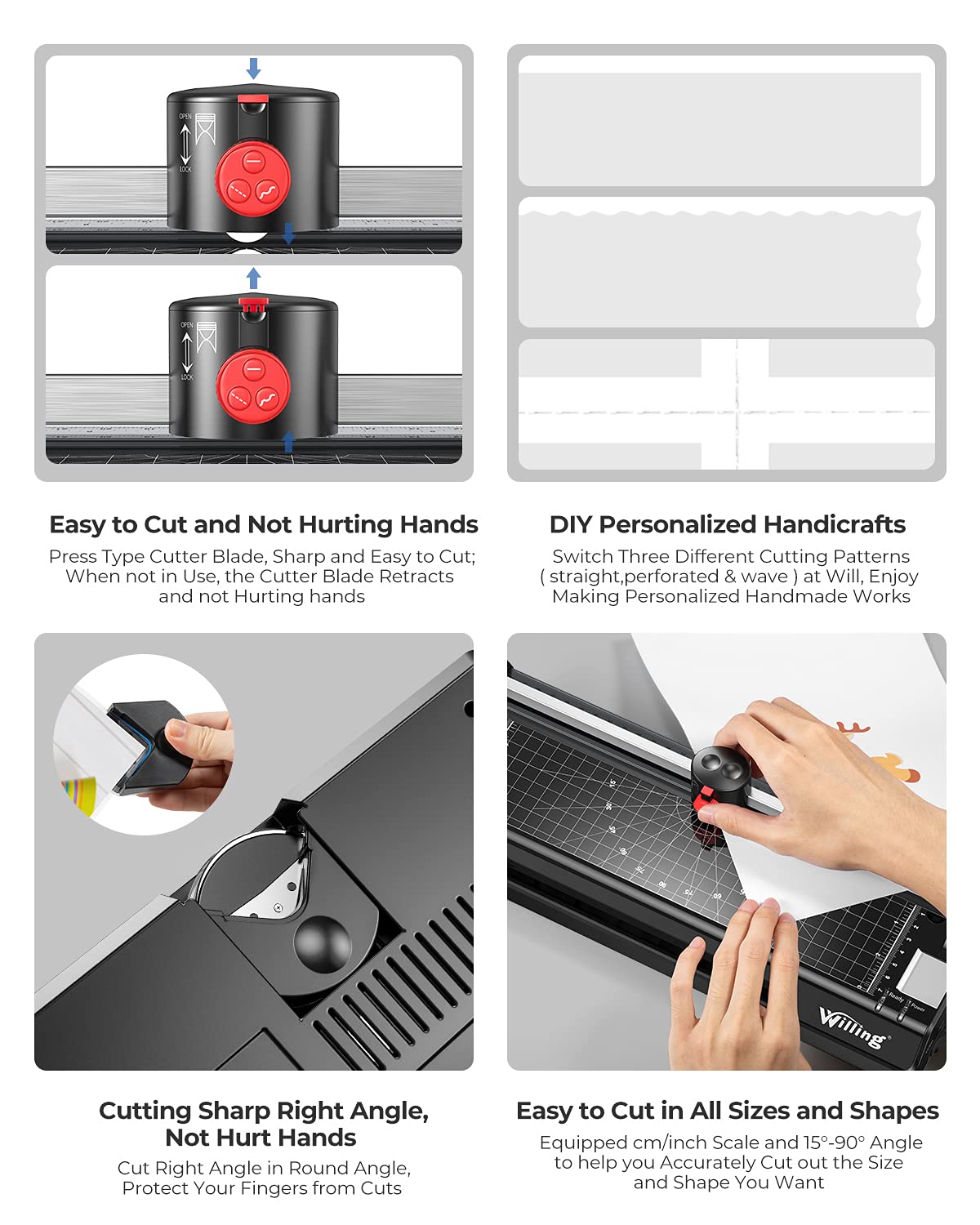 Laminator Machine, A4 Thermal Laminator with 15 Pouches, Paper Trimmer