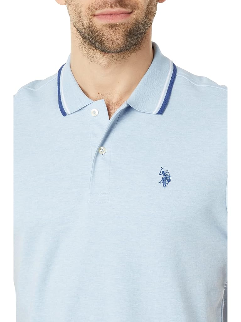 U.S. POLO ASSN. Slim Fit Tipped Interlock Knit Polo