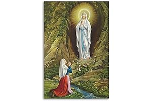ZTJ Our Lady of Lourdes W St. Bernadette Poster Decorative Painting