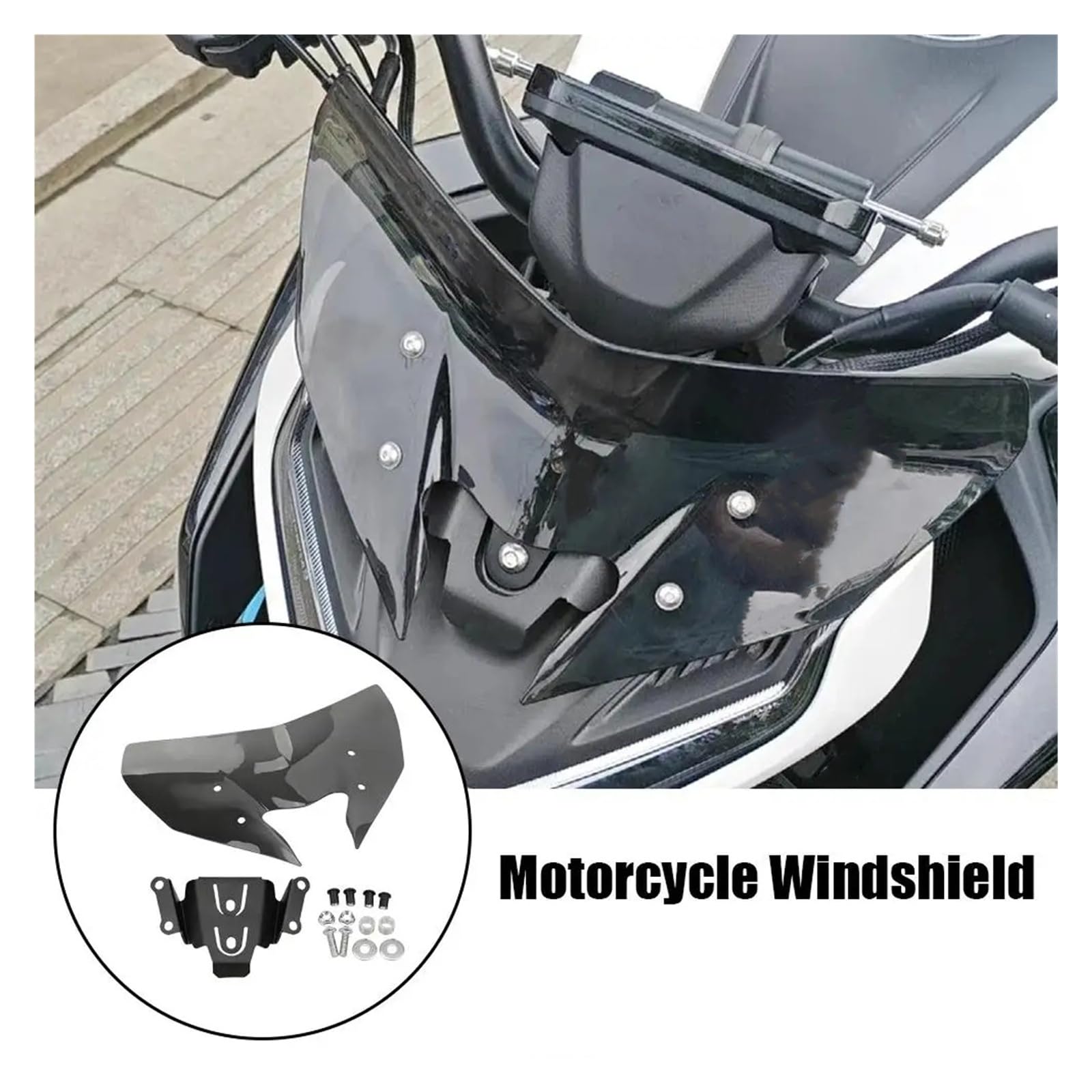 Pare-Brise Moto pour CF&Moto 675 NK NK675 Pare-Brise Déflecteur Vent Carénage Visière Accessoires Moto Écran Avant en Verre