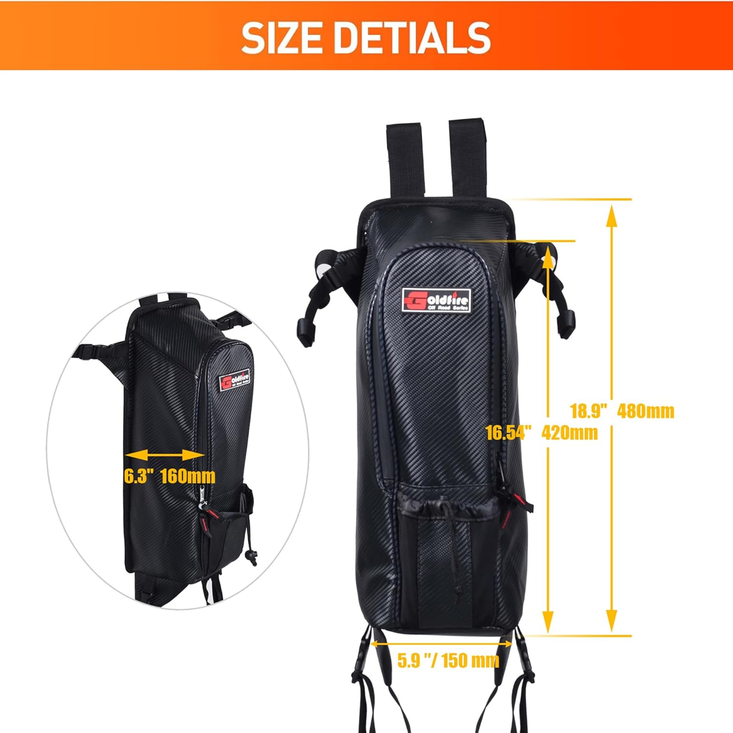 UTV Center Seat Storage Bag Between Seat Bag Tool Pouch Universal Compatible With Kawasaki KRX 1000 Teryx 4 Mule Accessories (Black)