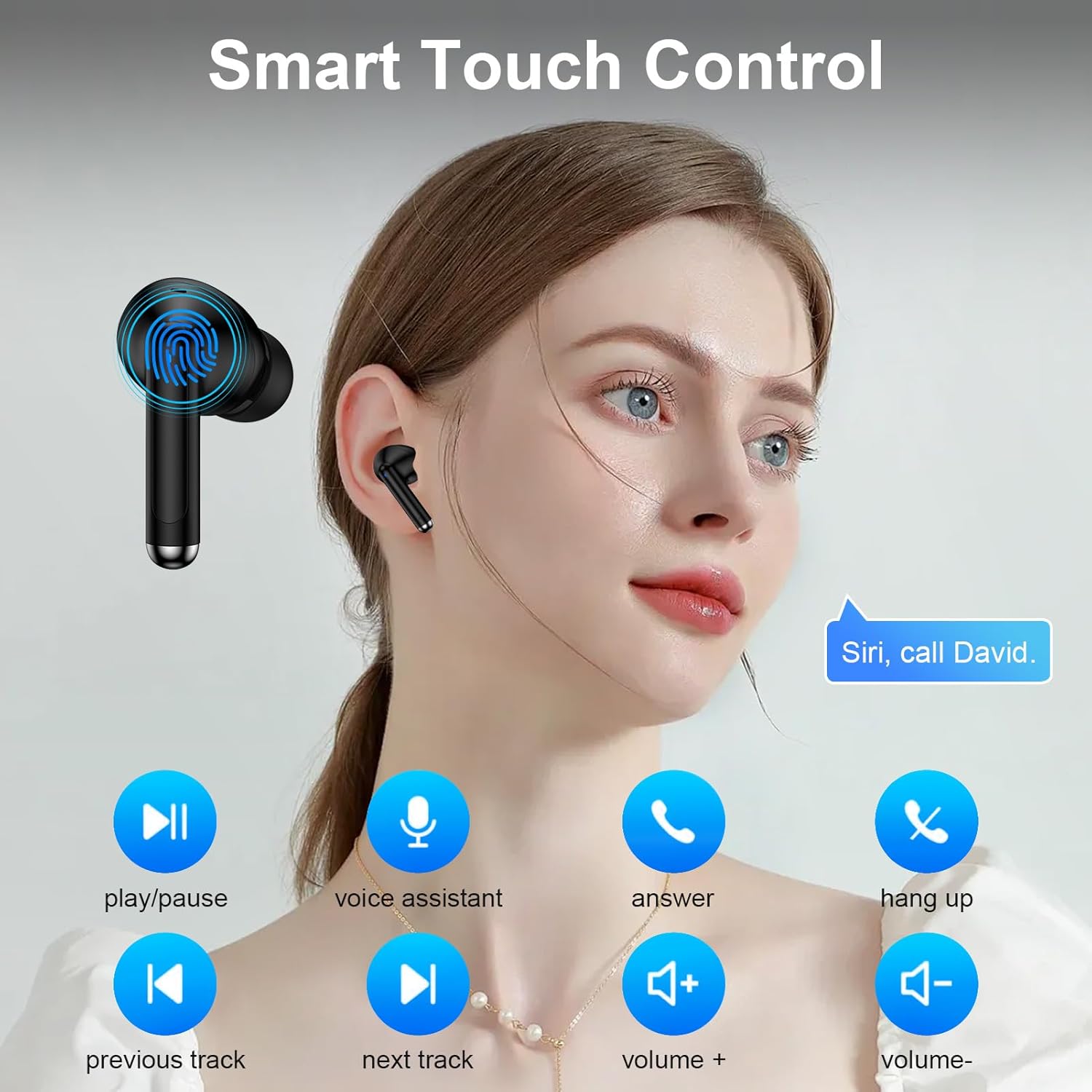 iPhone 17e Wireless Earbuds for iPhone 17e 17 Air 17 Pro 17 Pro Max 16e 16 Pro Max Plus 15 ProMax Plus,60H Bluetooth 5.4 Headphones in Ear Buds Microphone Noise Canceling IPX7 LED Samsung Earphone
