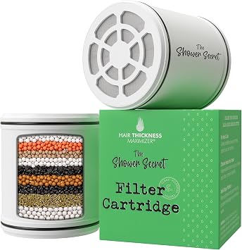 Replacement Cartridge - Lab Tested Chlorine Reducing Shower Water Filter - Multi Stage Calcium Sulfite KDF 55 Type Filter for Improved Hair & Skin - Reduce Hard Water for Dry Itchy Skin, Dandruff