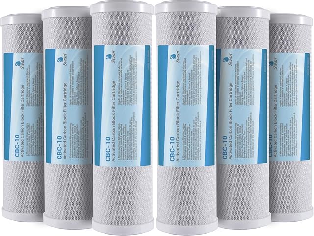 Bellerofonte Filter Replacement Cartridge Carbon Block 10" 5 Micron 6 PCS