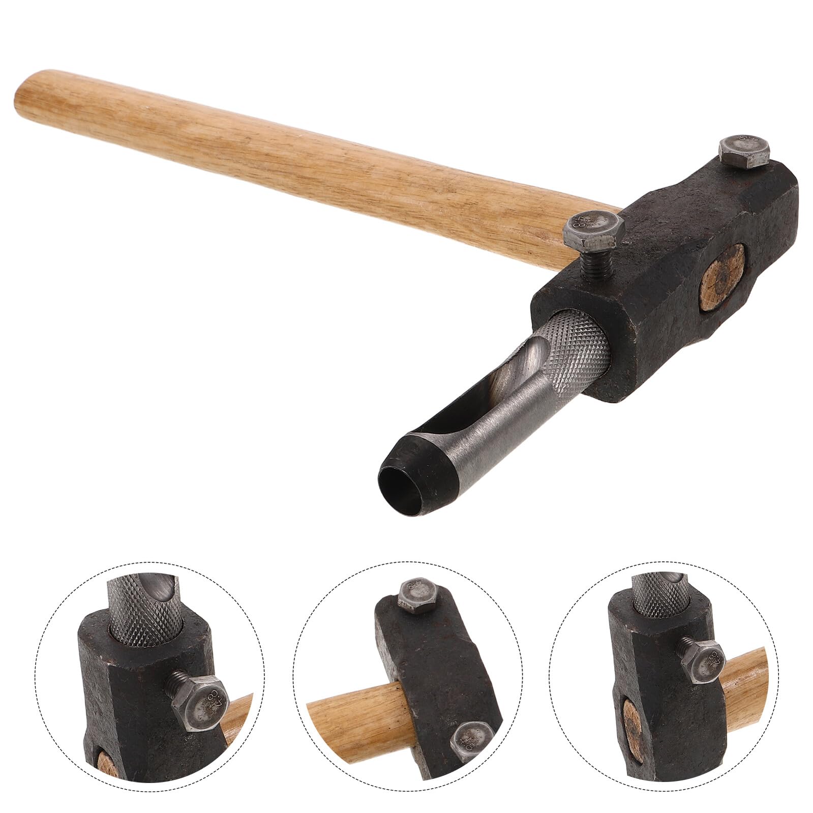 TOYANDONA Martillo para Inoculación de Micelio de Setas Herramienta de Perforación de Troncos de Madera con Mango Ergonómico y Resistente para Cultivo de Shiitake y Oreja de Madera Kit 2