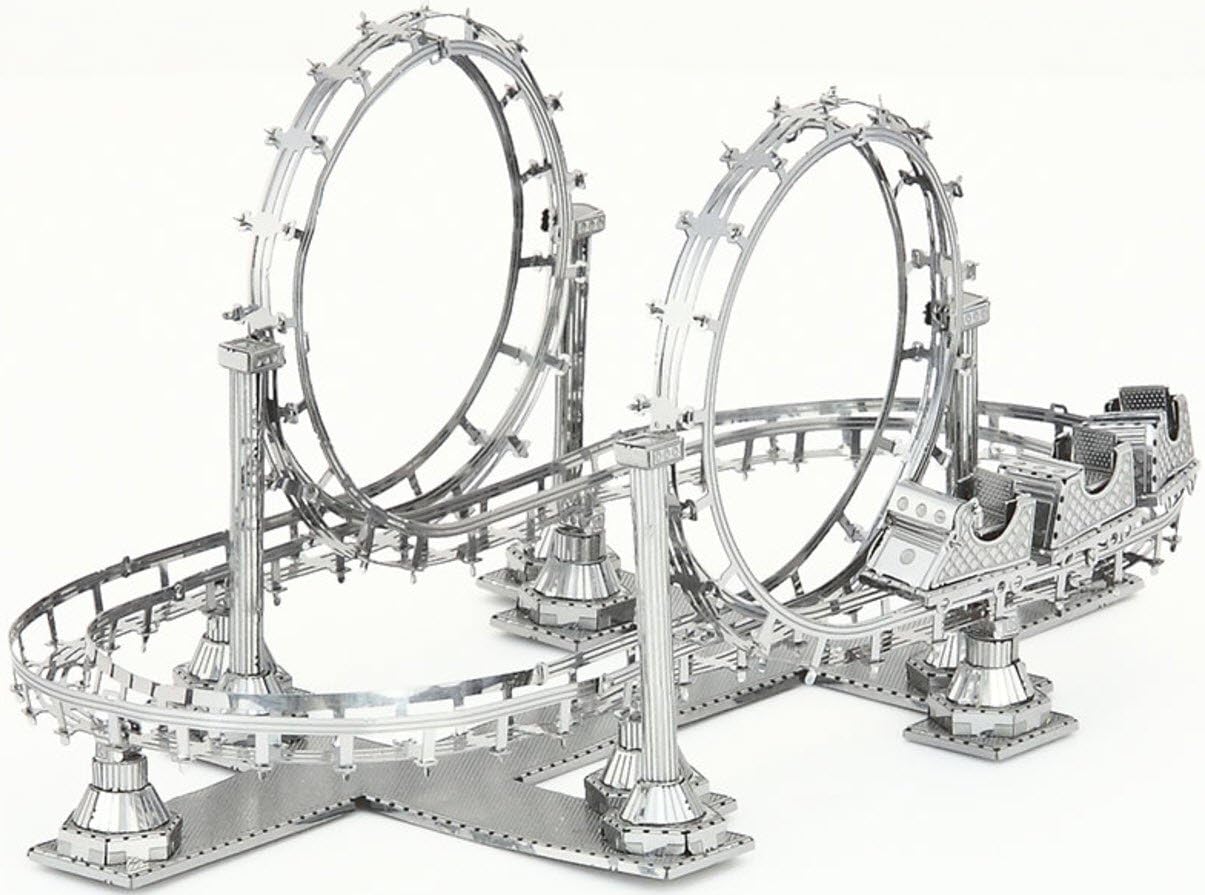 3D Metal Puzzles DIY 3D Model Kits Brain Teaser Puzzles for Teen Craft Kits Toys Amusement Park Collection - Pack of 3