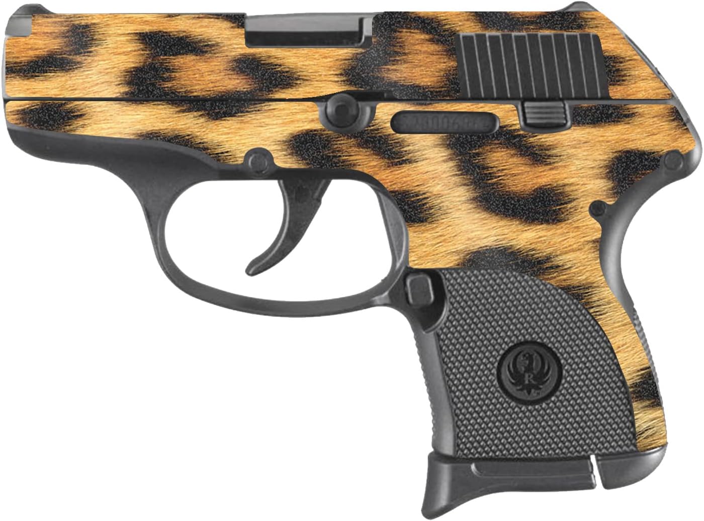 MightySkins Glossy Glitter Skin Compatible with Ruger LCP 380 - Cheetah | Protective, Durable High-Gloss Glitter Finish | Easy to Apply, Remove, and Change Styles | Made in The USA