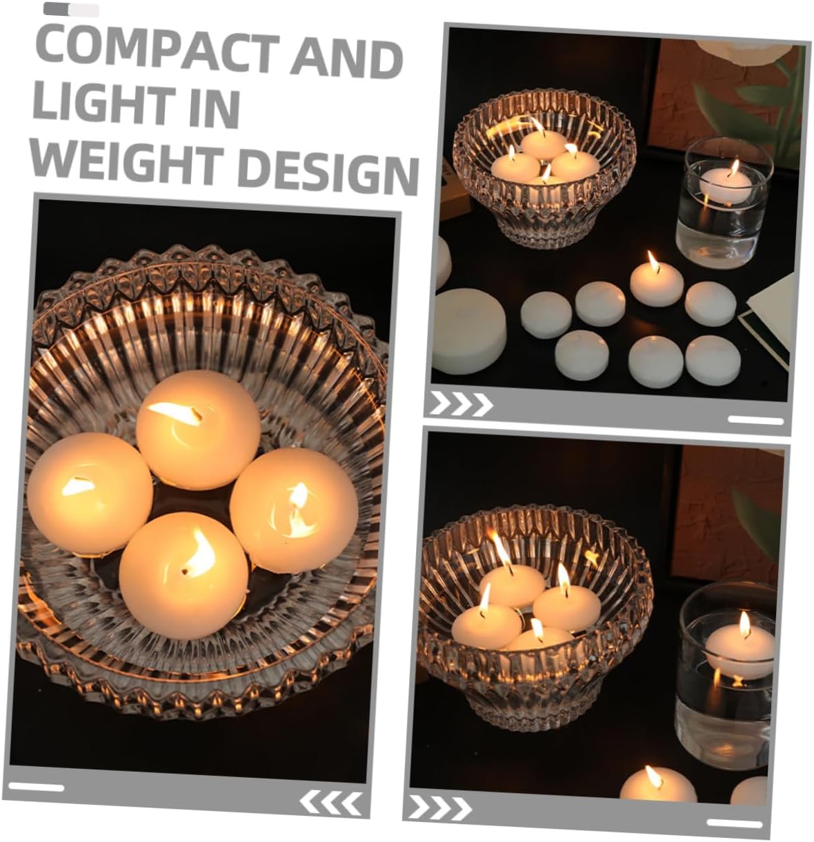 6pcs Unscented Floating Tea Candles 4.5x2.5cm Small Pool Party Wedding Decoration Romantic Birthday Festival Supply