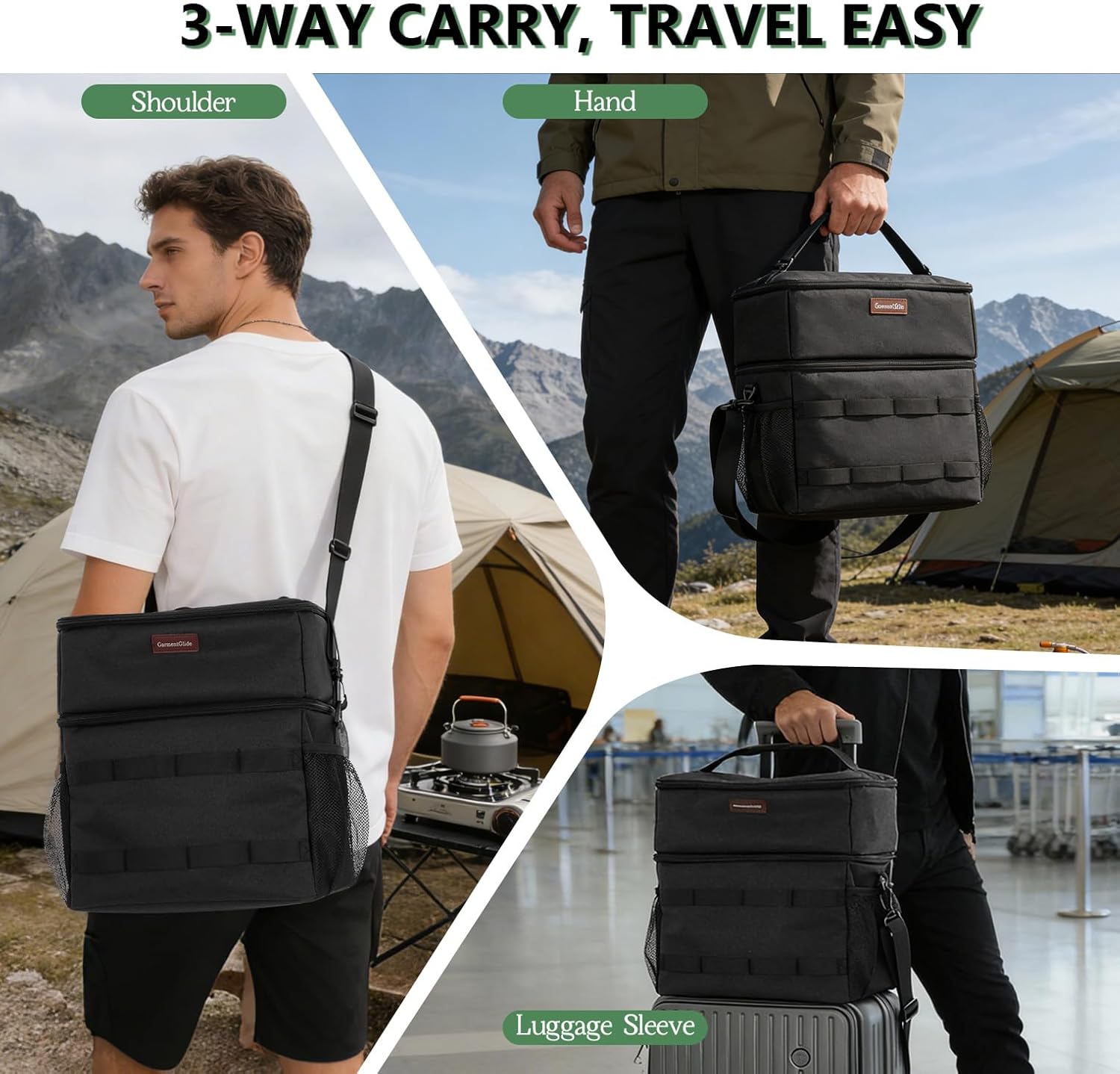 1 LB Propane Tank Storage Bag,Dual-Layer Thickly Padded Carrying Case,Holds 12Pcs Small Propane Tanks,Portable 16OZ Gas Cylinder Holder,Water-Resistant Fabric for Outdoor Camping,Travel,Bag Only