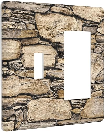 Miniatura 96 de Cubierta de interruptor de luz de palanca doble de 2 cuadras, color rosa, hongos, flores, placa de pared, placa frontal eléctrica, retro, años 70,