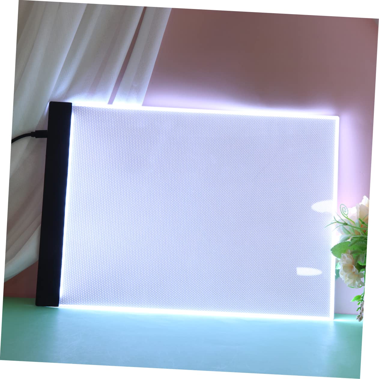Table Lumineuse A4 LED en Acrylique Blanc, 1 Set pour Dessin