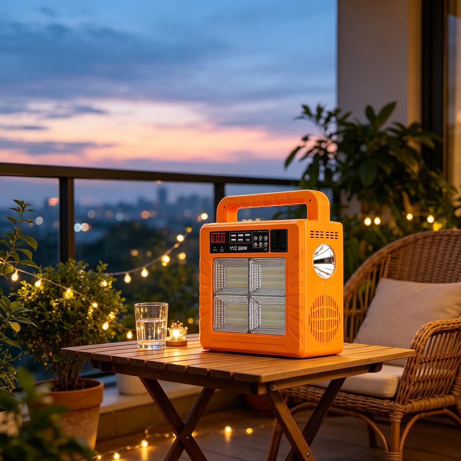F Fityle Power Bank Portatile di riserva con Ricarica Rapida, Multifunzione W, con Altoparlante Integrato e Luce, Ideale per Escursionismo e Campeggio.