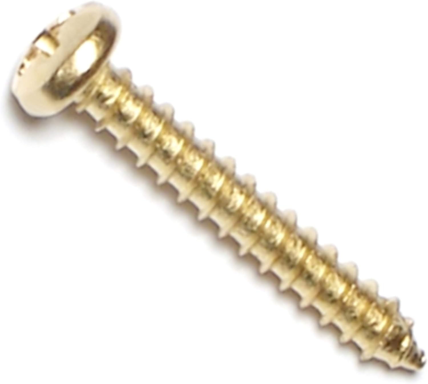 Hard-to-Find Fastener 014973127381 Phillips Pan Sheet Metal Screws, 6 x 1/2, Piece-50, Brass