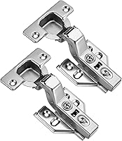 Vista 10 de Paquete de 10 5 pares de bisagras de gabinete de cocina sin marco, cierre suave, bisagra europea de 1.378 in para puerta de gabinete, resistente
