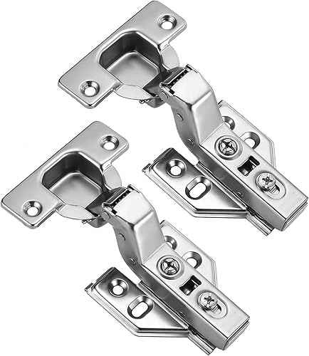 Miniatura 10 de Paquete de 10 5 pares de bisagras de gabinete de cocina sin marco, cierre suave, bisagra europea de 1.378 in para puerta de gabinete, resistente
