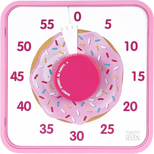 Countdown Timer 7.5 inch; 60 Minute 1 Hour Visual Timer - Classroom Teaching Tool Office Meeting, Mechanical Countdown Clock for Kids Exam Time Management Megnetic Grey