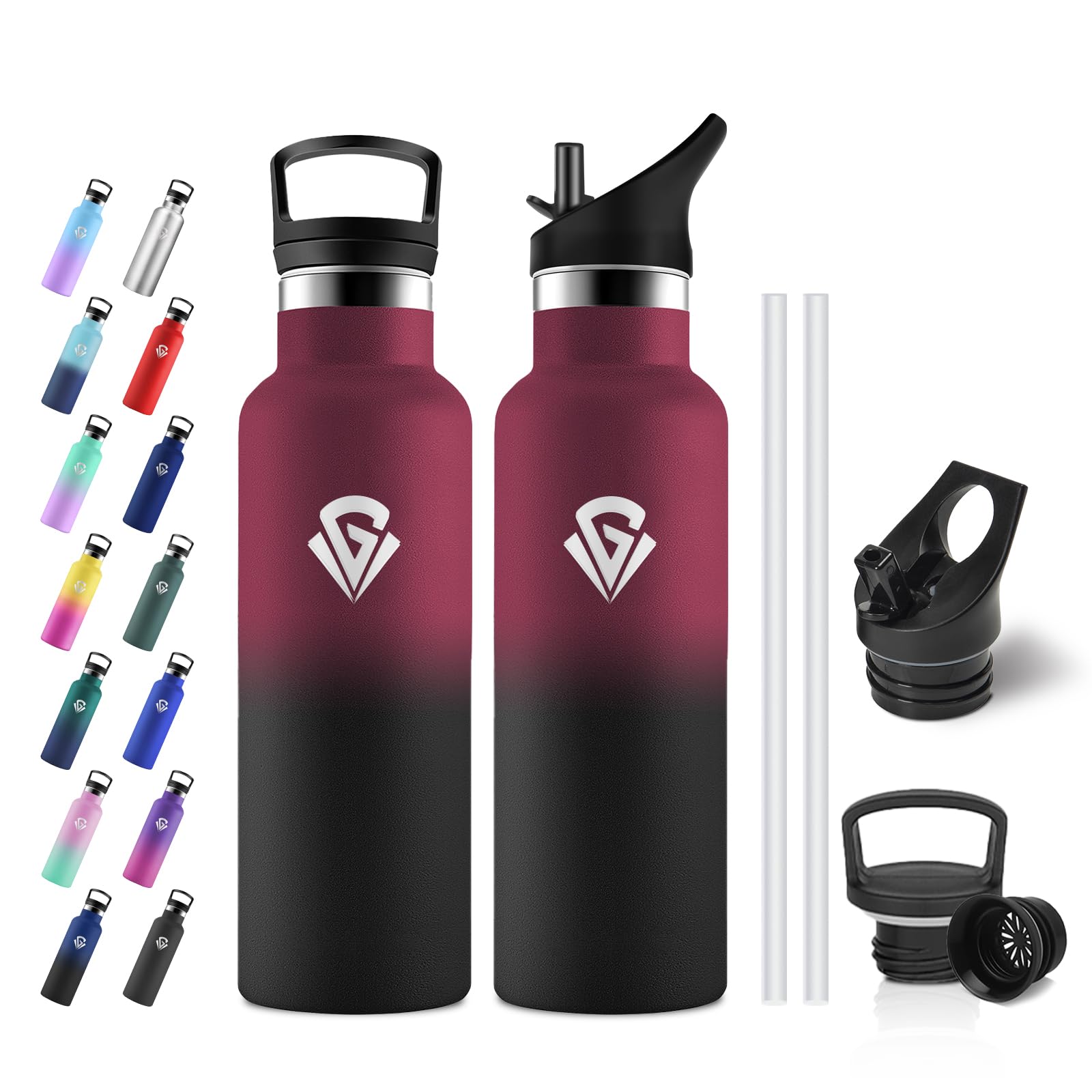 JAPORIA 500ml Thermal Water Bottle with Straw BPA Free Insulated Thermal Bottle for Office, School, Camping, Gym