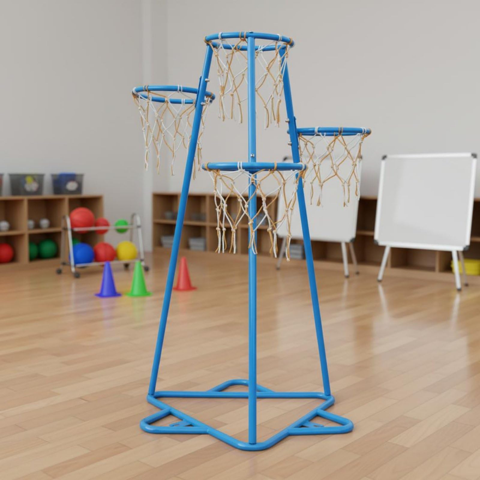 Milageto Canasta Infantil Multi Uso Interior y Exterior Soporte Lanzamiento Multicanasta Seguro Juguete para Niños