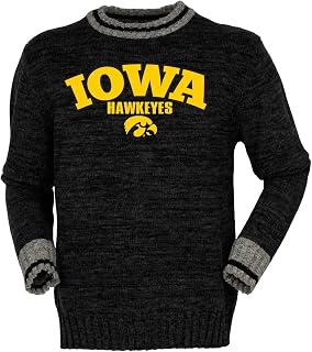 Bruzer NCAA Iowa Hawkeyes Work Sock Crew, Black Mix, Small