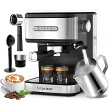 Empstorm Espresso Machine 20 Bar Cappuccino Machine Milk Frother Steam Wand Latte Machine for Home & Barista with Auto Shut-off Function