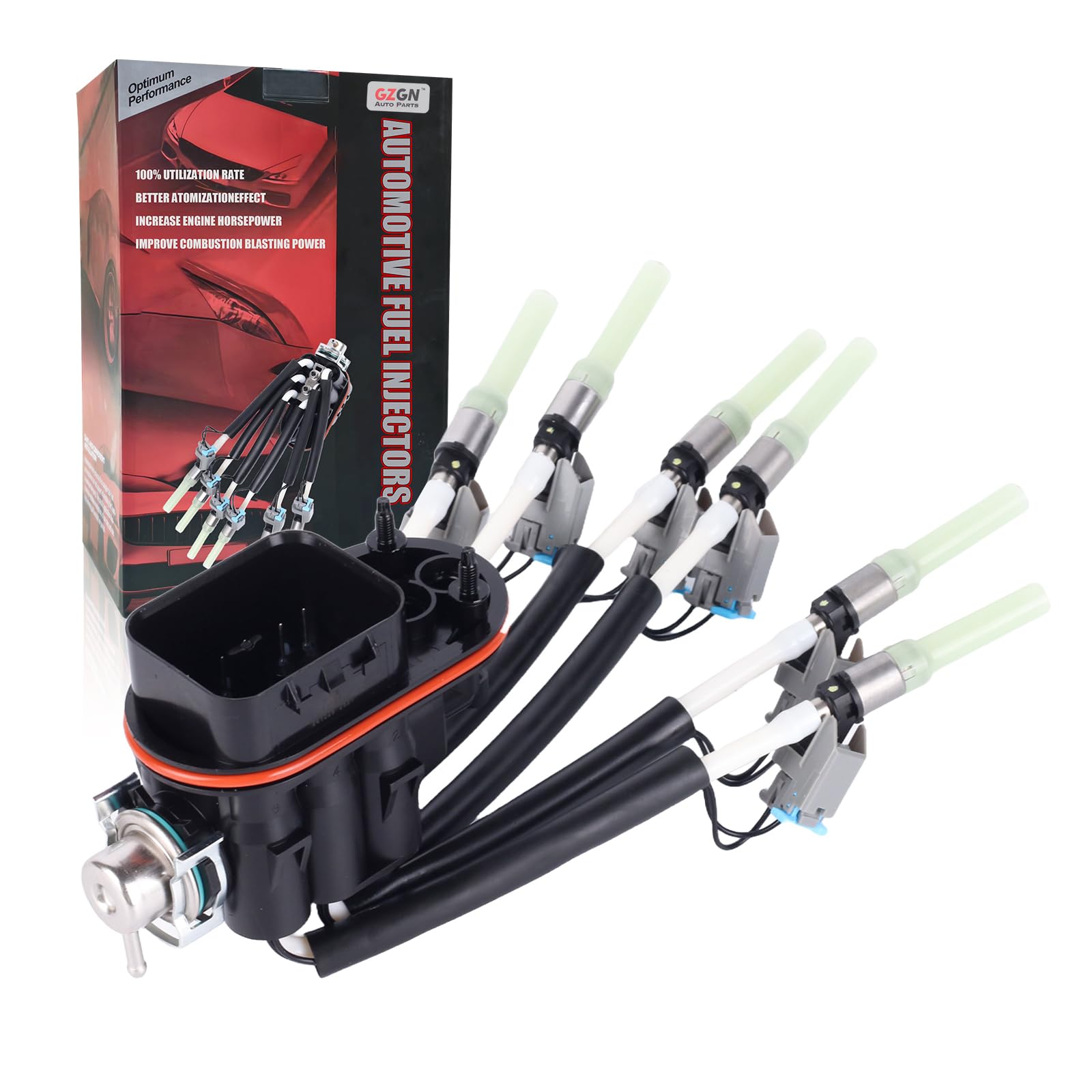 FJ503 Spider Fuel Injectors 6 Cylinder Compatible with Chevy GMC Isuzu Astro Blazer Express 1500 Silverado Jimmy Safari Savana Sierra Sonoma V6 4.3 1996-2014 17113673 19210688