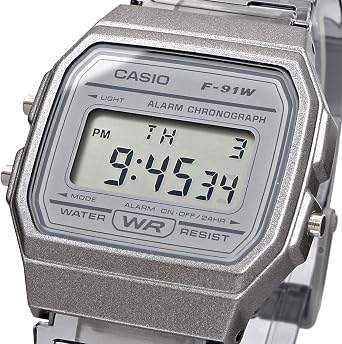 Parallel Import Not Released in Japan CASIO Casio Standard F-91WS-8 Wristwatch Men's Women's Kids Children Boy Girl Cheap Casio Chippcasi Digital Date Gray Skeleton Overseas Model Parallel Import