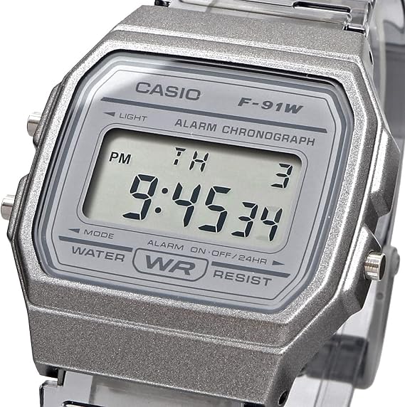 Parallel Import Not Released in Japan CASIO Casio Standard F-91WS-8 Wristwatch Men's Women's Kids Children Boy Girl Cheap Casio Chippcasi Digital Date Gray Skeleton Overseas Model Parallel Import