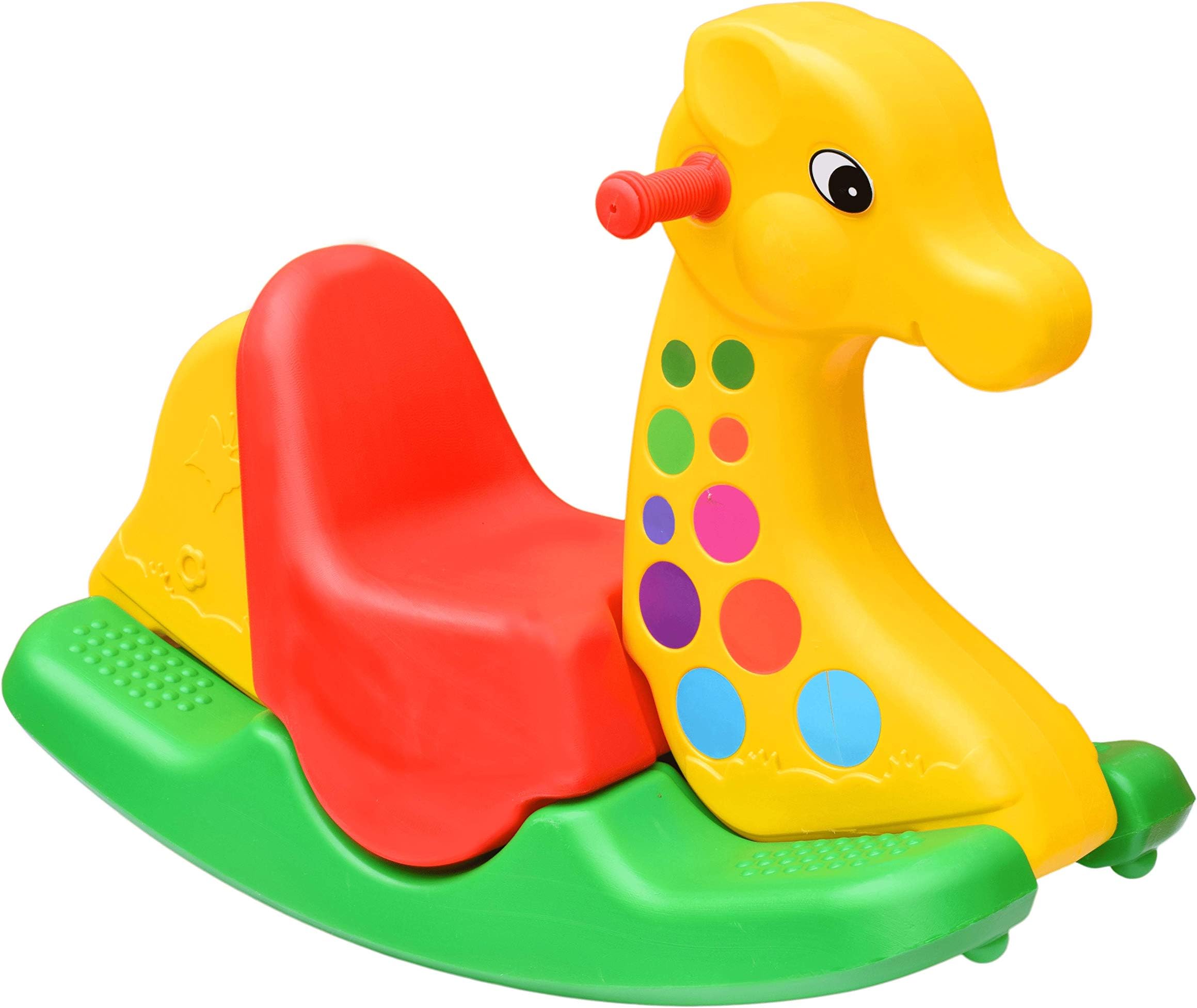 eHomeKart Playgro Rocker for Kids - Multi-Color Plastic Giraffe Ride-on Toy - Perfect for Indoors and Outdoors - for Boys and Girls (84 x 31 x 46 cm (Giraffe Rocker)
