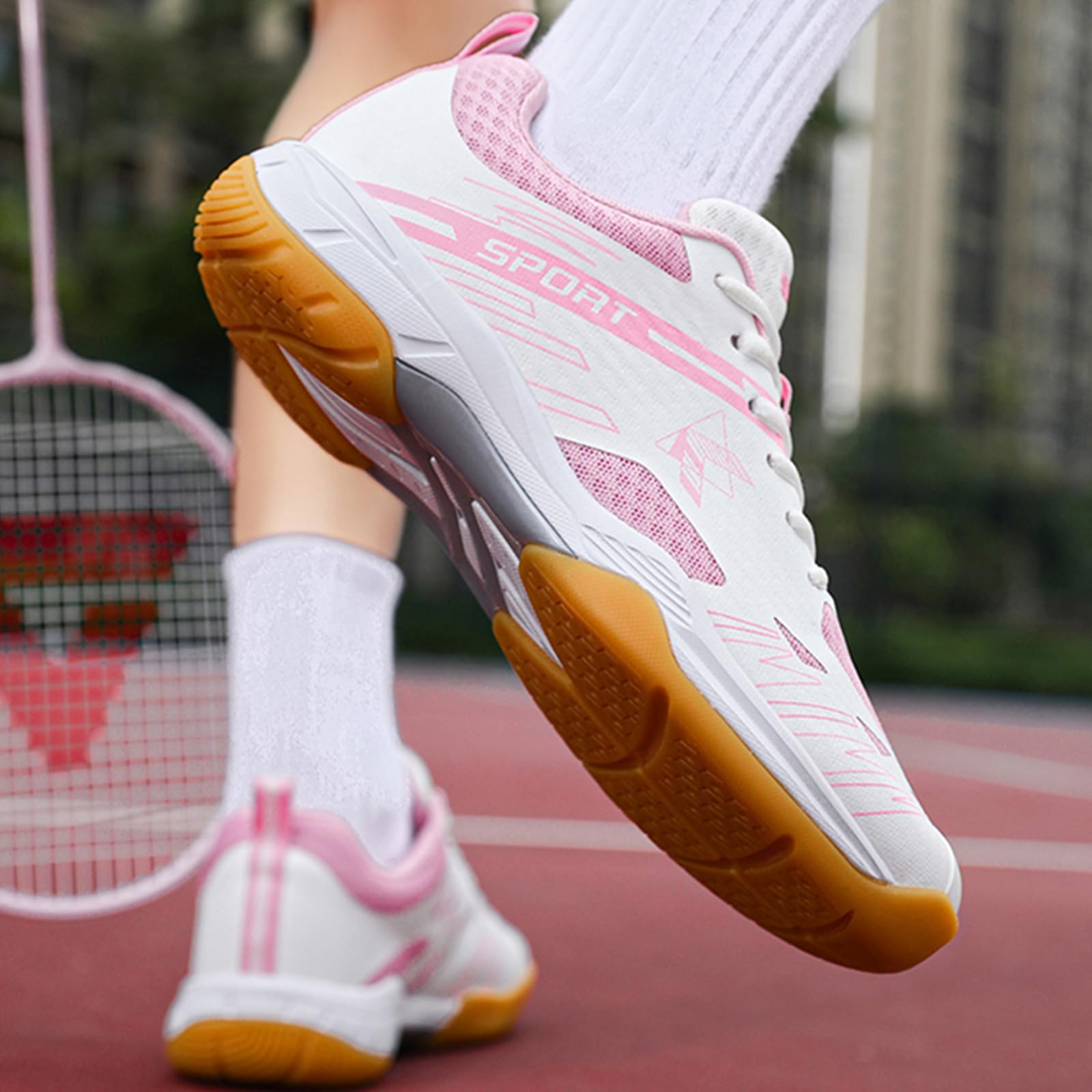 NGARY Chaussures d'intérieur pour Femmes, Chaussures de Badminton légères et antidérapantes, Baskets de Volley-Ball, de Tennis de Table