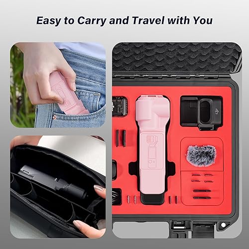 Miniatura 6 de Funda protectora para DJI Osmo Pocket 3 Creator Combo, Cubierta de cardán portátil con tapa de lente de cámara y protector de pantalla de vidrio