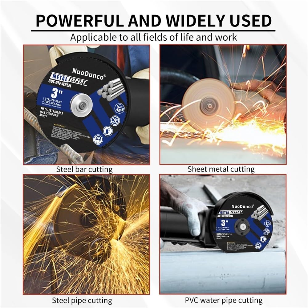 3 Inch Metal Cutting Disc Multilayer 75mm Resin Grinding Wheel Disc for Stainless Steel Iron Angle Grinder Cutting Circular Saw(5pcs)
