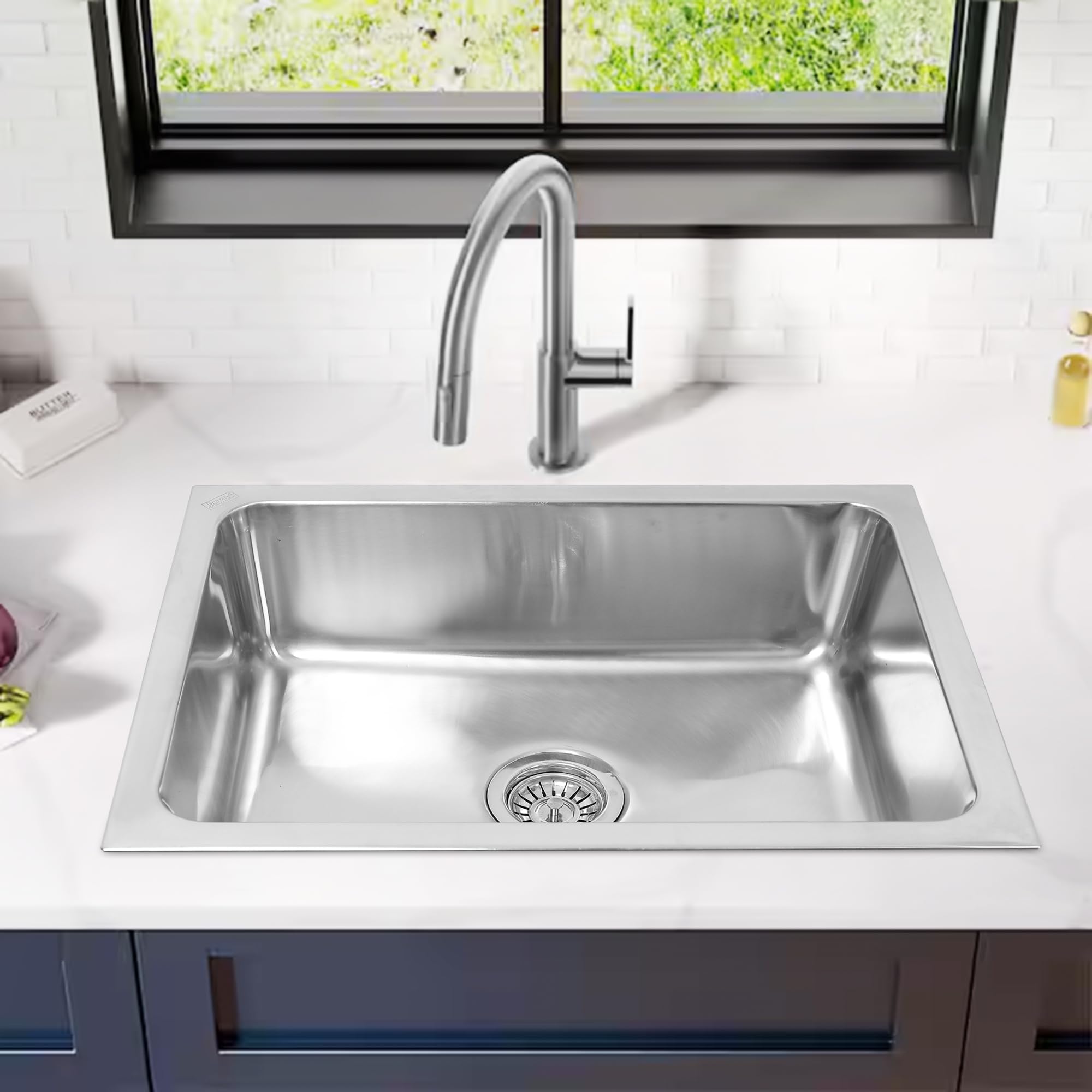 JAYNA Stainless Steel Single Bowl Kitchen Sink - Model SBF 06A (Available in Glossy Finishes)-image-13