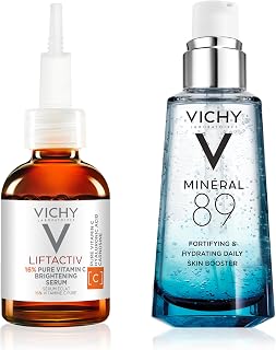 Vichy Mineral 89 Booster, Pure Hyaluronic Acid Serum for Face with Volcanic Mineral Water for Skin Barrier Repair, Plumps & Hydrates, Lightweight Moisturizing Gel, Oil-Free, Non-Sticky