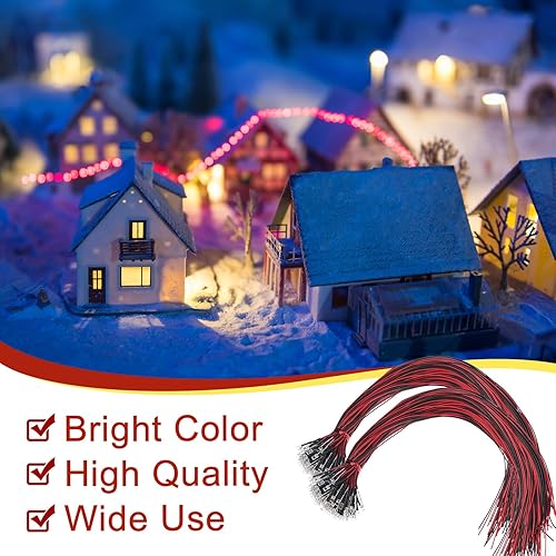 Miniatura 3 de Riakrum Kit de 220 luces LED de 12 V, 100 diodos emisores precableados, luces LED individuales con 100 soportes LED de plástico, 20 soportes de