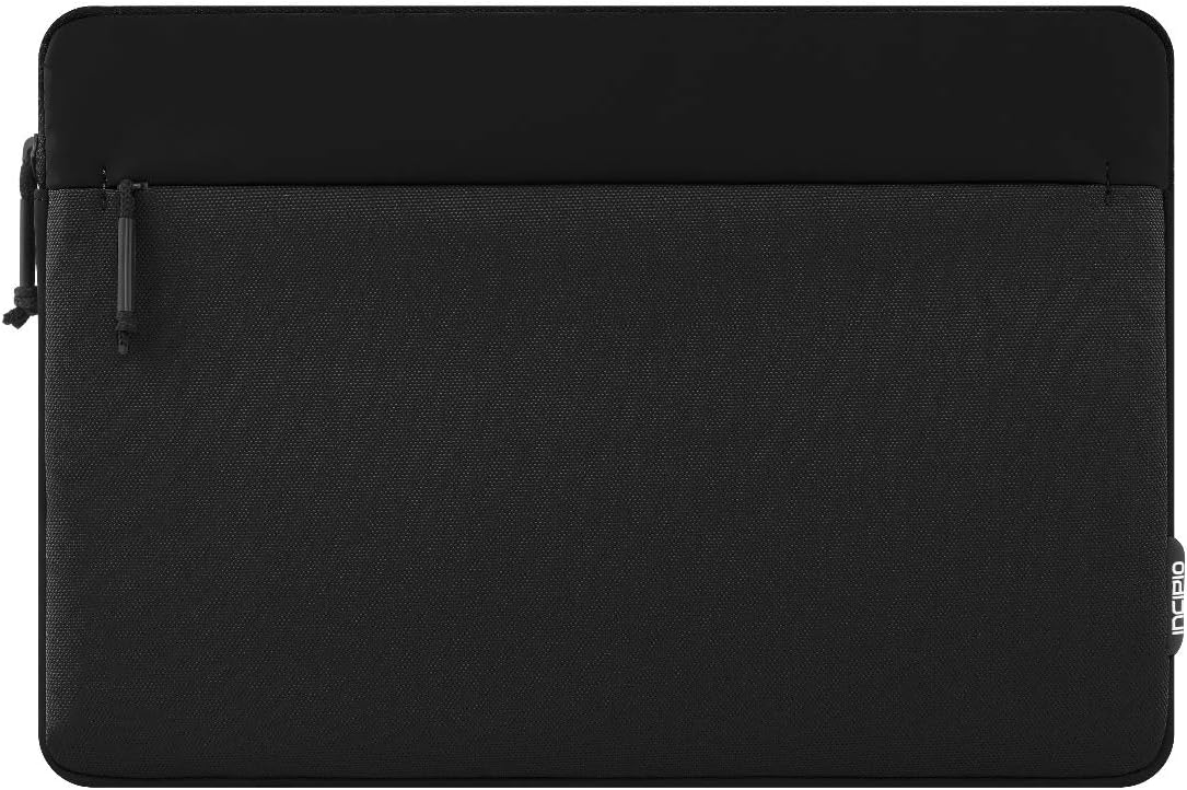 Incipio Truman Sleeve for Microsoft Surface Go 3 / Surface Go 2 / Surface Go - Microsoft Certified Protective Case [Outer Pocket I Nylon I Padded I Faux Fur Lining] - Black MRSF-128-BLK