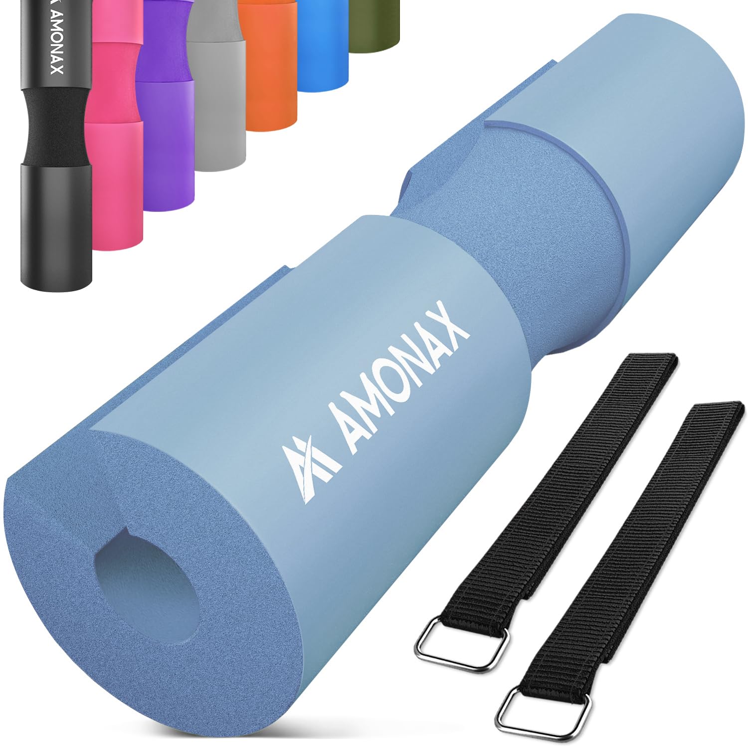Amonax Barbell Squat Pad, Extra Thick Foam Padding for Neck & Shoulder Support, Strength Training Equipment Attachments Gym Fitness Workout Cover for Hip Thrusts, Weight Lifting Heavy Weight Squats