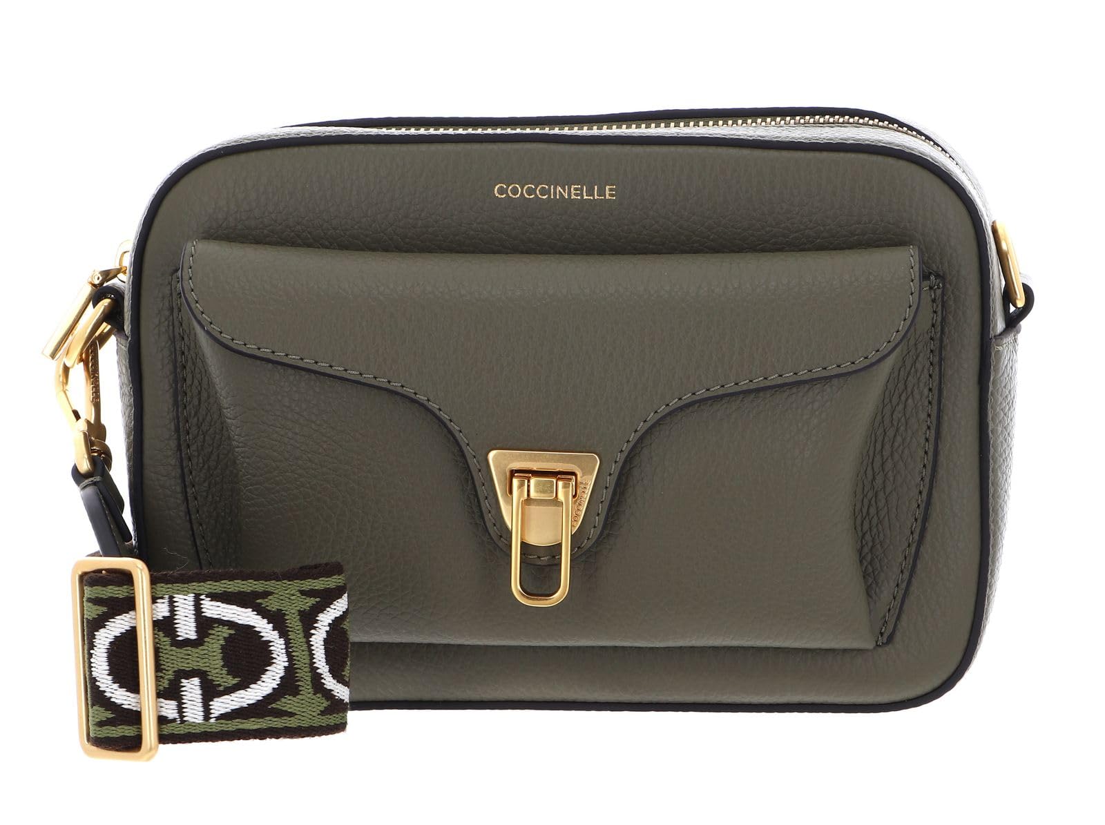 Bolso de piel Coccinelle Beat Soft Ribb bandolera verde laurel 5