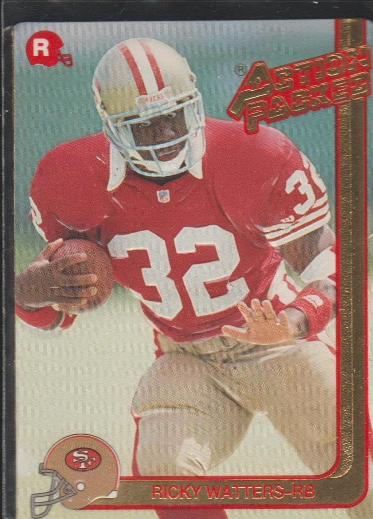 49ers Rookie Ricky 1991 Action Packed Ricky Watters 49ers Rookie Football Card #44 at ...