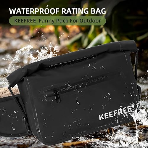 Miniatura 3 de Riñonera impermeable enrollable, cangurera de pesca con correa ajustable, bolsa de aparejos ligera multifuncional para deportes al aire libre,