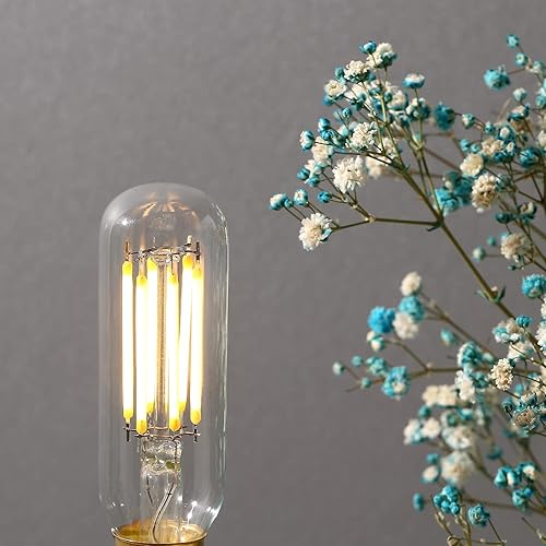 Miniatura 6 de Bombillas LED Edison vintage E12 Candelabra regulables T6 T25 equivalente a 80 W, luz cálida de 2700 K, 3.58 pulgadas, paquete de 12 unidades